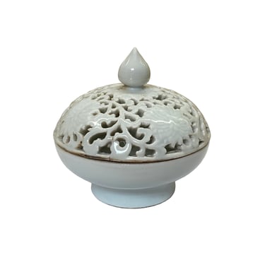 Chinese Ru Ware Light Celadon Porcelain Incense Burner Display ws2305E 