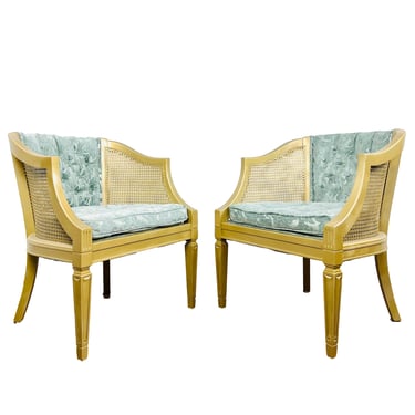 #1079 Pair of Regency Style Cane Chairs