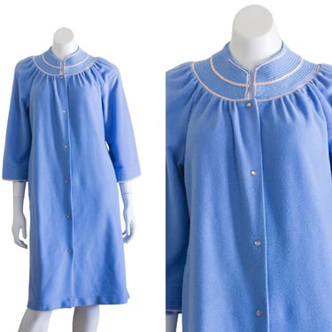Vintage blue snap up robe 