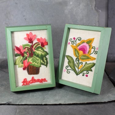 Vintage Framed Floral Needlepoint | Your Choice of Design | Framed Vintage Needlepoint | Bixley Shop 