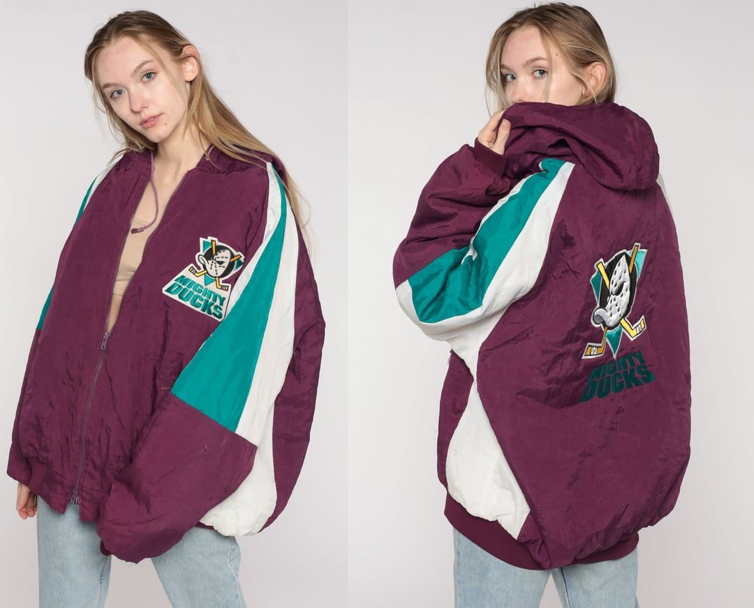 Vintage 90's NHL Anaheim Mighty Ducks Winter Coat Jacket - Size