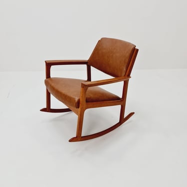 Mid century Scandinavian solid teak Rocking Chair by bröderna Andersson, 1960s 