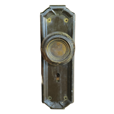 Vintage Steel Door Knobs and Backplates