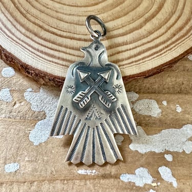 DAN DODSON Large Thunderbird Sterling Silver Dog Tag | Love Street