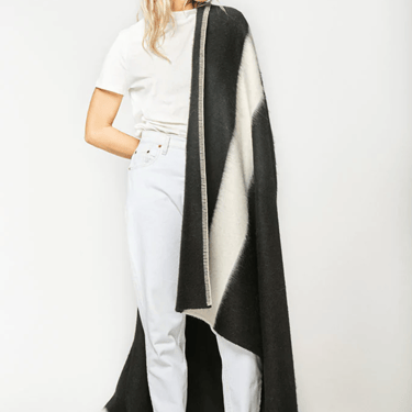 Black Striped Recycled Siempre Throw