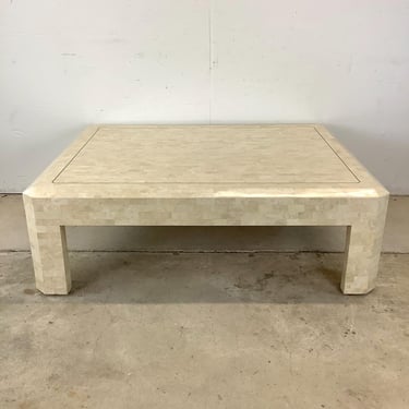 Vintage Mosaic Stone Coffee Table after Maitland Smith 