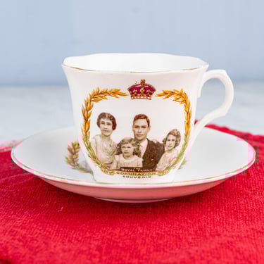 Vintage King George VI and Royal Family 1937 Coronation Cup & Saucer
