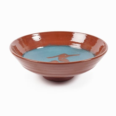 Studio Pottery Ceramic Bowl Heron 