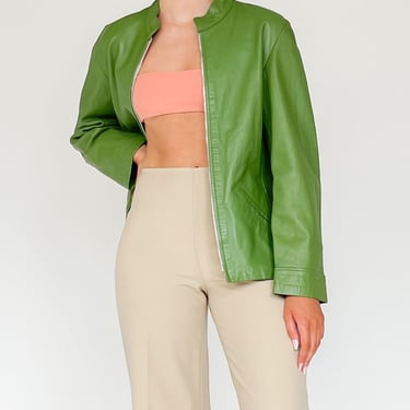 Avocado Leather Jacket (S-M)