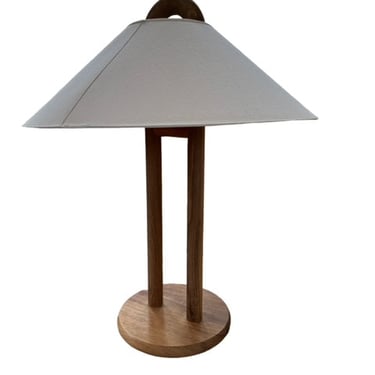 Mid Century Danish Scandinavian Pine Table Lamp attributed to Lys KV232-57