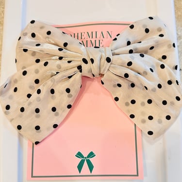 Sample Sale Polka Dot Hair Bow Barrette