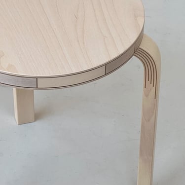 Limited Production First Anniversary Stool 60 &quot;Kontrasti&quot; by Alvar Aalto for Artek