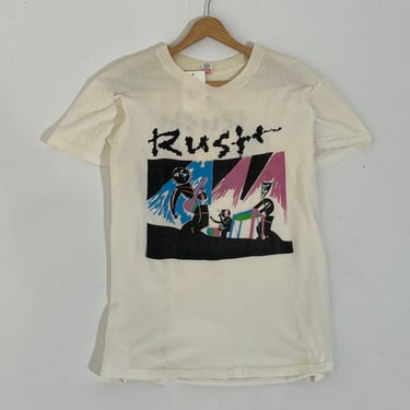 Vintage 1980's RUSH &quot;A Short of Hands&quot; Tour T-Shirt Sz. XL