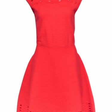 Ted Baker - Neon Coral Knit Dress Sz 10