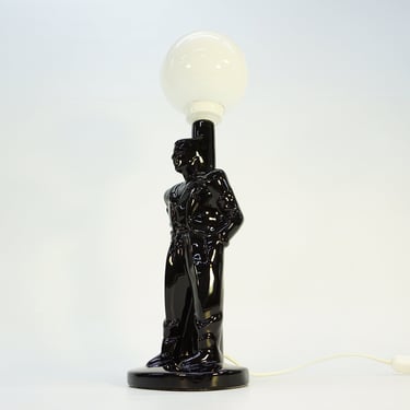 Vintage Table Lamp / Ceramic Lamp / Gentleman Lamp / Retro Lamp / Mid Century Modern / 80s / Bedside Lamp / Space Age / Pop Art / Torso Lamp 