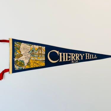 Vintage Cherry Hill New Jersey Souvenir Pennant 