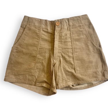 90s shorts / corduroy shorts / 1990s brown tan corduroy elastic waist OP style adventure shorts Medium 