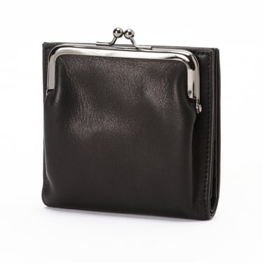 【正規店出品】YOHJI YAMAMOTO DISCORD CLASP WALLET Discord Yohji Yamamoto logo-stamp Leather Wallet | Blue