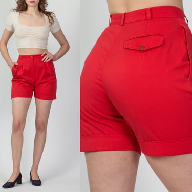 70s Bright Red High Waist Shorts - Extra Small, 25.25, Vintage, Flying  Apple Vintage