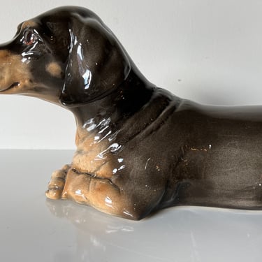 1950's Vintage Townsend's Ceramic Dachshund Dog Sculpture 