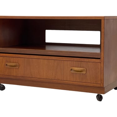 Free Shipping Within Continental US - Vintage Danish Modern Cabinet with Slide out Tray UK Import 