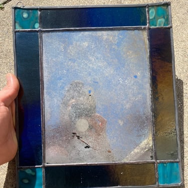 Stained Glass Framed Antiqued Mirror 