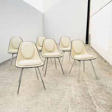 Rare Eames Fiberglass Shell Double Cushion Chair