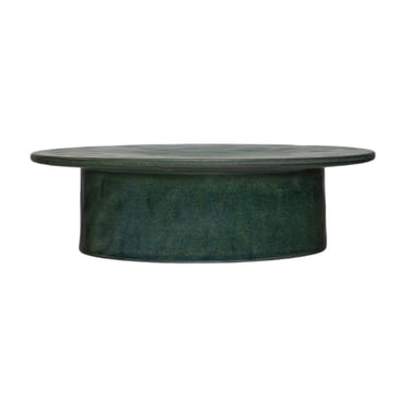 CCO Green Stoneware Pedestal