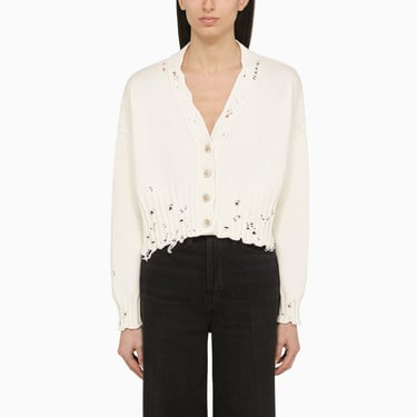 Marni Short Cardigan With White Cotton Wears Women