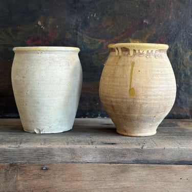 Large Antique Unglazed French Pots 