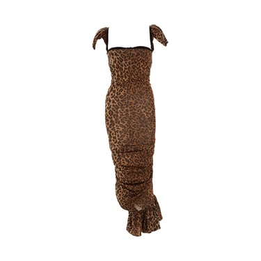 Dolce & Gabbana Cheetah Print Ruffle Dress