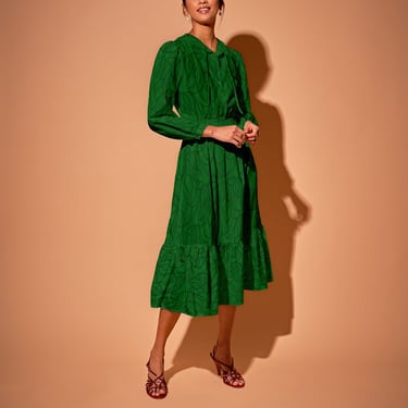 Juliette Dress | Emerald Art Nouveau