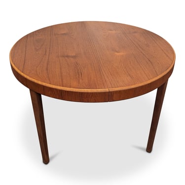 Round Teak Dining Table w 1 + 2 Leaves - 0823103