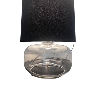 CB 2 Glass Accent Table Lamp w Black Shade JB240-8