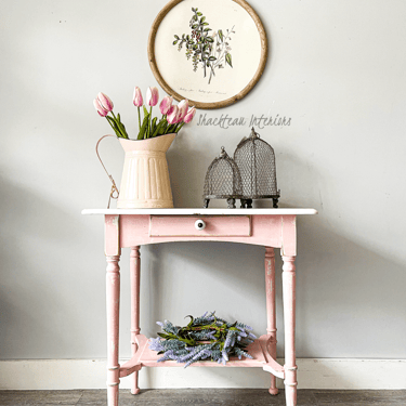 Vintage Pink Cottage Table | Shackteau Interiors | Essex County, MA