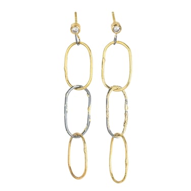 Breezy Chain Link Earrings - 18k Gold + Reclaimed Diamonds