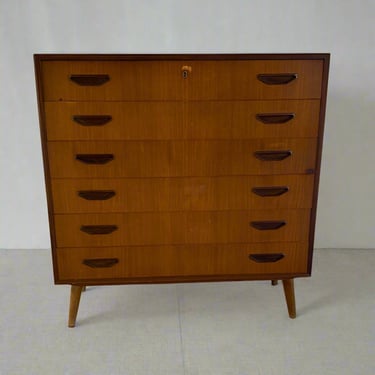 Danish Teak Six Drawer Dresser - #A1503