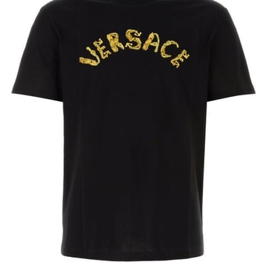 VERSACE Black Cotton T-Shirt