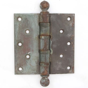 Antique 5 x 5 Ball Bearing Bronze Ball Tip Butt Door Hinge