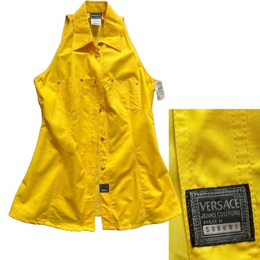 Versace JC 90s Banana Yellow Tunic Top
