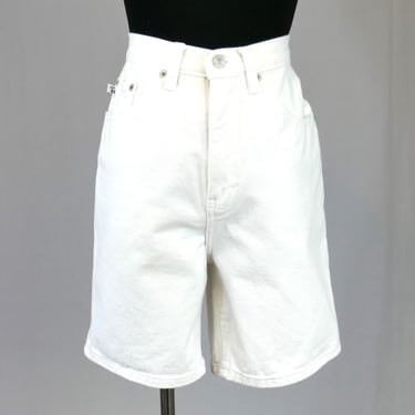 90s White Jean Shorts - 26