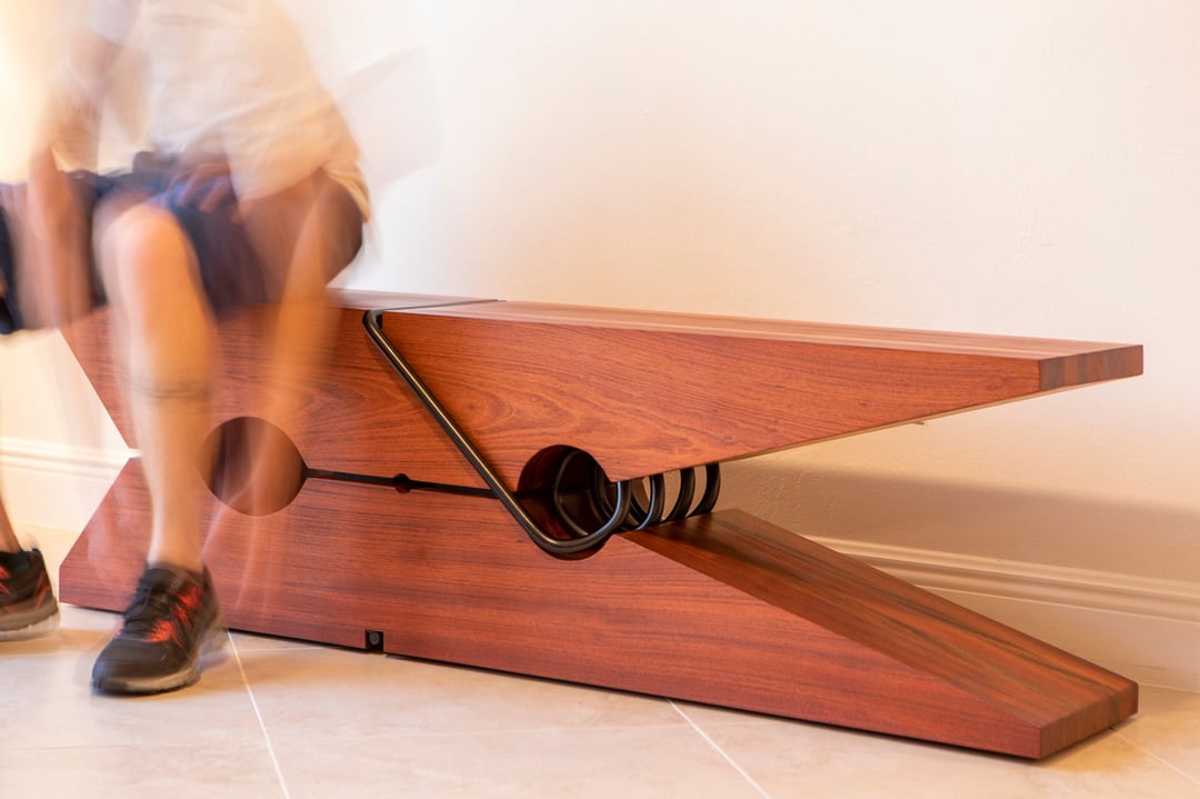 Clothespin Bench (5' Jatoba Version Pictured) Matheson Woodwork
