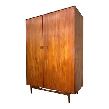 Mid Century Modern Danish Teak Armoire Wardrobe By Kofod Larsen G Plan 