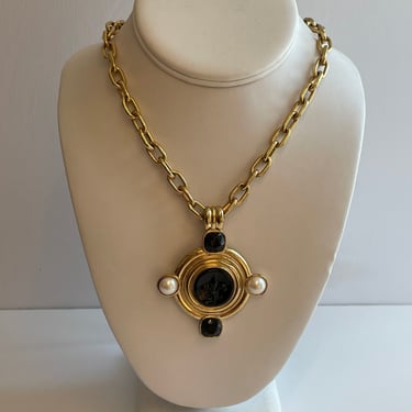Givenchy Fleur De Lis Gold Necklace