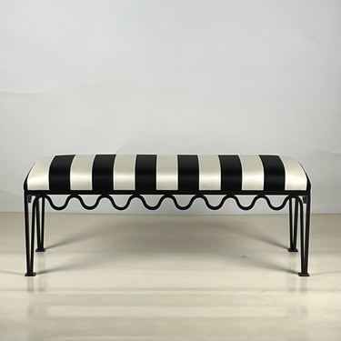 Narrow 'Méandre' Bench by Design Frères in COM