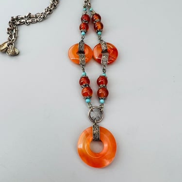 Chinese Export Carnelian Necklace 
