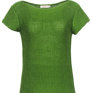 Tory Burch - Green Short Sleeve Knitted Top Sz S