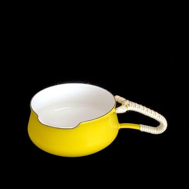 1950s Dansk Kobenstyle SMALL Enameled Pot w/ Wrapped Handle Jens Quistgaard Design Classic Mid Century Modern Cookware Denmark 4 Ducks Mark 