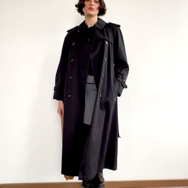 Black Classic Trench w/ Wool Liner (S)