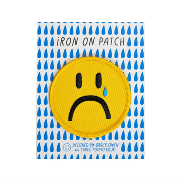 Embroidered Patch - Sad Face